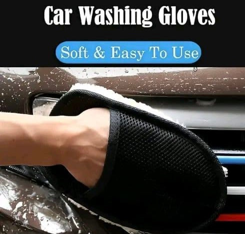 Multi Car Cleaning Glove | Cleaning Supplies Dust Cleaner | Car Wash Microfiber Cleaner Glove Hand Duster Accessories