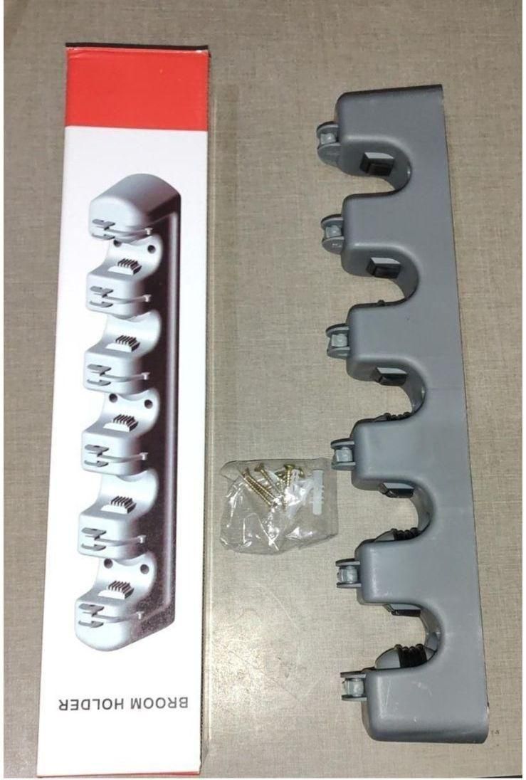 Broom Holder (Pack of 1 & Pack of 2) – Wall Mounted Mop and Broom Organizer Rack | Space-Saving Cleaning Tool Holder for Home, Kitchen & Bathroom