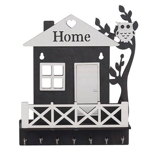 HOME Keychain Holder (Matte Black and White) Premium Quality
