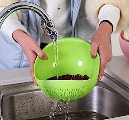 Rice and Fruits Washing Bowl with Handle (Pack of 1)