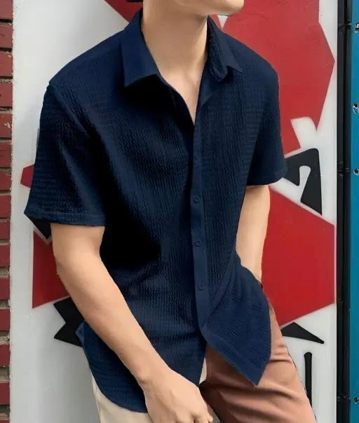 Imported Popcorn Shirts for Men and Female – Comfortable & Trendy Blue