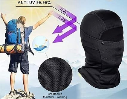 Tough Headwear 4 Way Stretch Balaclava Face Mask, Head Cover Summer Cooling Neck Gaiter, UV Protector full Face Cover