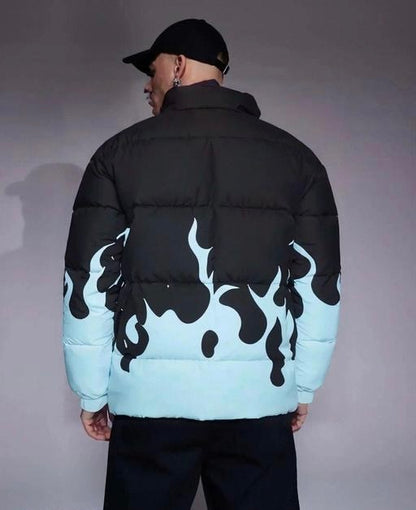 Casual Mock Collar Long Sleeves Designer Mens Jacket (Black)