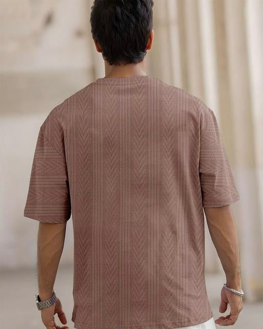Force Men Solid Casual Brown T-Shirt
