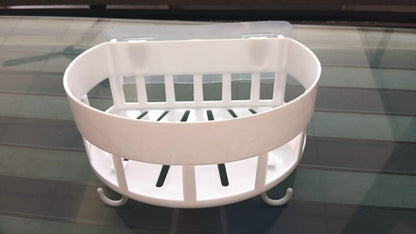 Bathroom Shelves with Hooks (Pack of 2) – Wall-Mounted Multipurpose Storage Organizer Rack for Toiletries, Shampoo, and Accessories | Space-Saving & Durable Design