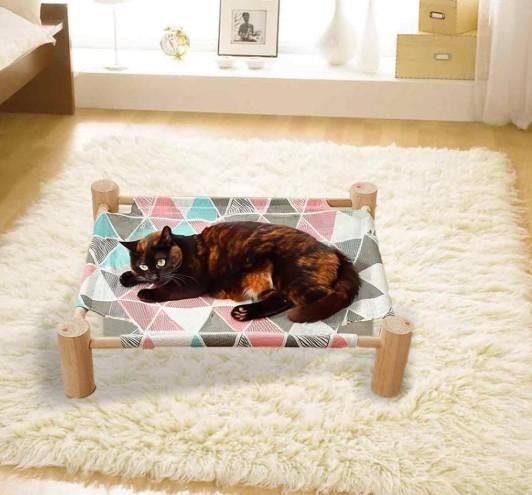 Portable Pet Hammock Bed – Foldable Elevated Cat & Dog Resting Cot | Breathable, Durable, and Easy-to-Carry Pet Lounger for Indoor & Outdoor Use