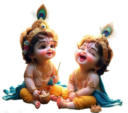 Beautiful Little Krishna Laughing Trendy Art For Home Decoration (Pack of 1)