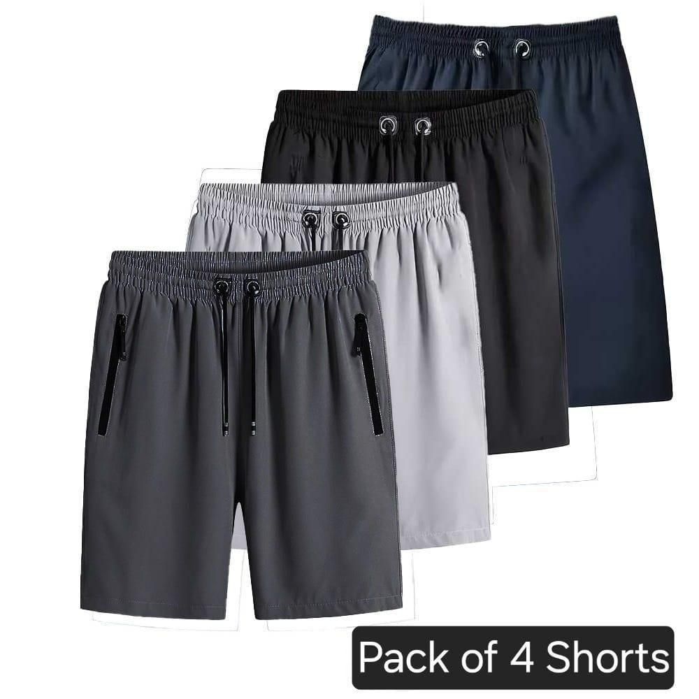 Combo of 3 Men's Stretchable Cotton Shorts – Comfortable Daily Wear Gym & Casual Shorts Pack