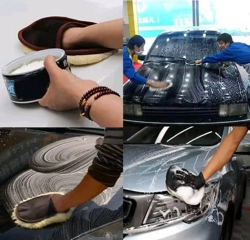 Multi Car Cleaning Glove | Cleaning Supplies Dust Cleaner | Car Wash Microfiber Cleaner Glove Hand Duster Accessories