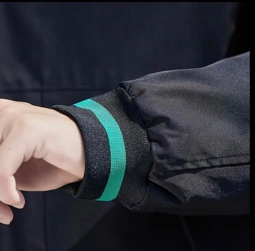 Mens Rama Green Black Cuffed Sleeves Jacket Korean Stylish