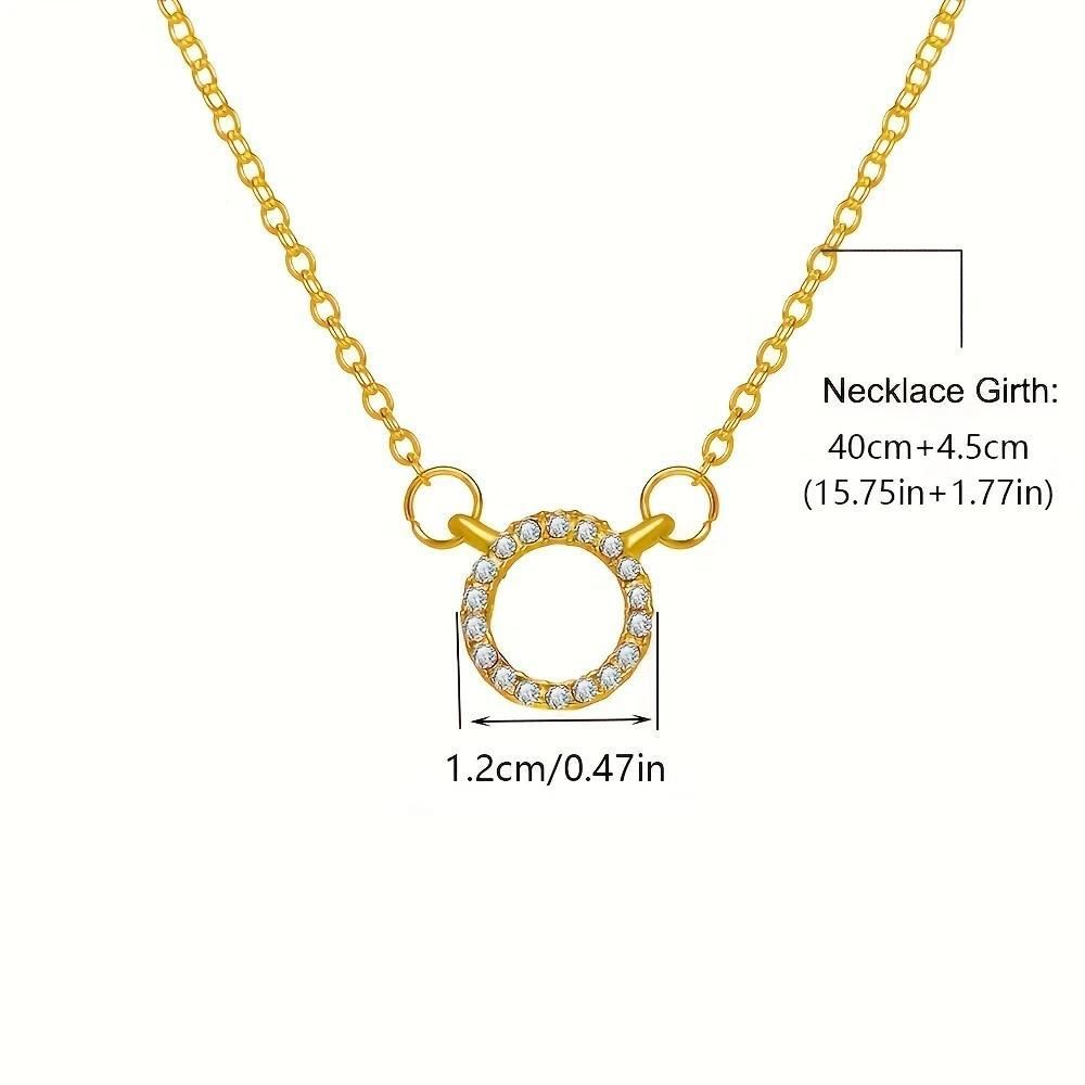 Women's Stone Pendant with Chain Micro Plating