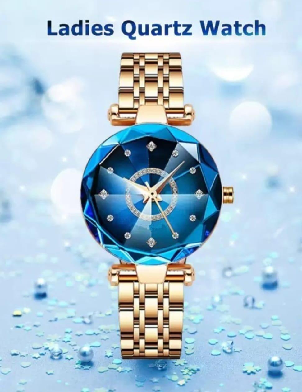 Women’s Beautiful Diamond Shape Watch – Elegant Crystal Dial Wristwatch Set for Daily Wear, Parties & Gifting | Stylish & Premium Women’s Fashion Watches