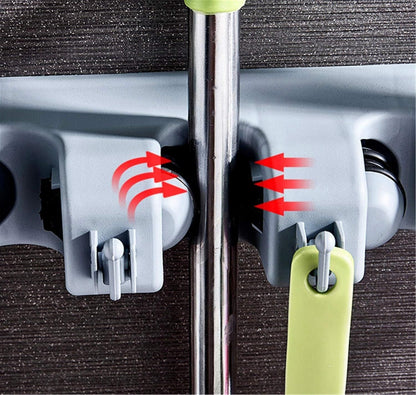 Broom Holder (Pack of 1 & Pack of 2) – Wall Mounted Mop and Broom Organizer Rack | Space-Saving Cleaning Tool Holder for Home, Kitchen & Bathroom