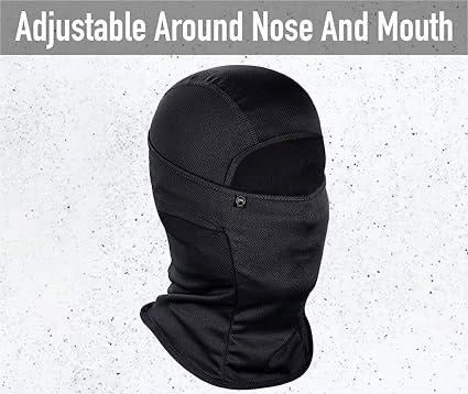 Tough Headwear 4 Way Stretch Balaclava Face Mask, Head Cover Summer Cooling Neck Gaiter, UV Protector full Face Cover