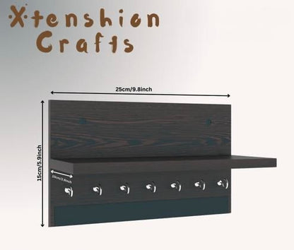 Xtenshion Craft Elegant Design Key Holder for Home & Flat Wood Key Holder (7 Hooks)