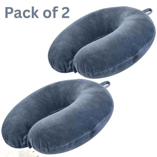 Travel Neck Pillow- Soft, Supportive Headrest for Airplane, Car and Train -Ergonomic Cushion for Comfortable Long-Distance Travel