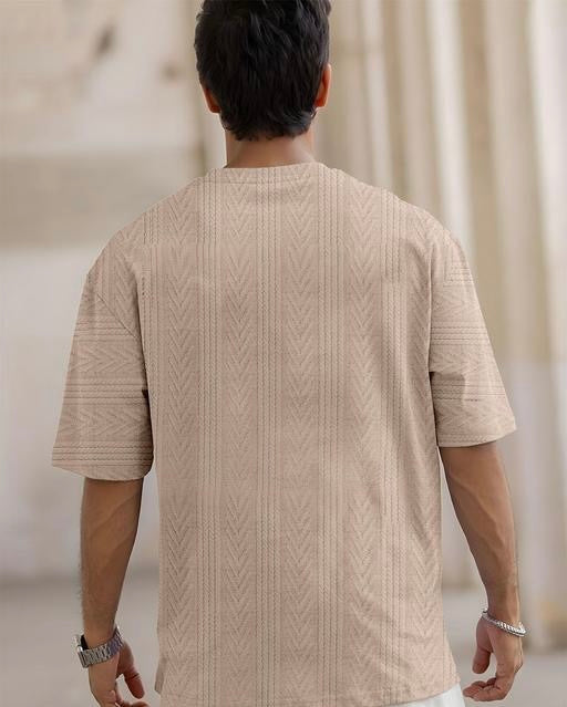 Force Men Solid Casual Brown T-Shirt