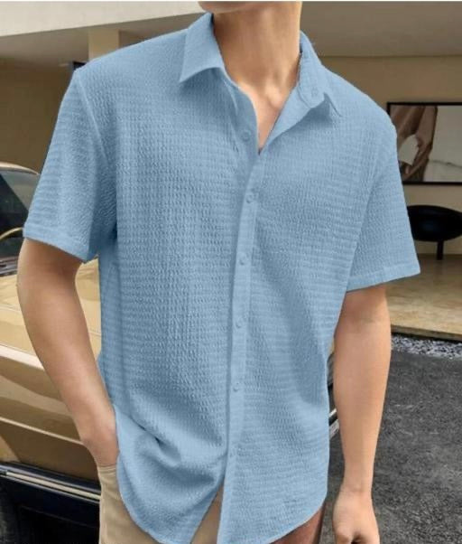 Imported Popcorn Shirts for Men and Female – Comfortable & Trendy Aqua Blue