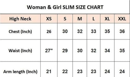 Women and Girls Black Cotton Rib High Neck Long Sleeve Crop Top Cotton Rib Full Sleeve