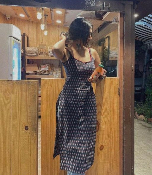 Women’s Daily Wear Kurti – Regular, Fancy & Stylish Lahariya Kurti, Comfortable Casual Wear for Office & Festive Season, Trendy Design