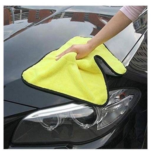 WIPO Microfiber Car Cleaning Cloth - Extra Soft 600 GSM (40 x 40cm) Microfiber Cloth for Car and Bike - Suede Edging for Scratch-less Drying and Detailing  (Pack of 1,2,34)