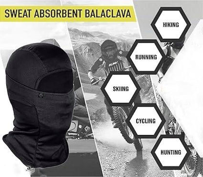 Tough Headwear 4 Way Stretch Balaclava Face Mask, Head Cover Summer Cooling Neck Gaiter, UV Protector full Face Cover
