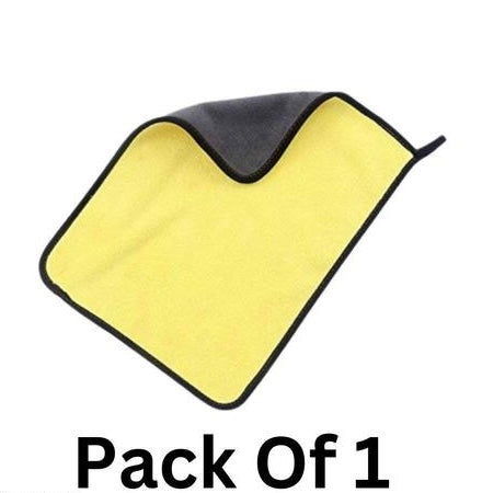 WIPO Microfiber Car Cleaning Cloth - Extra Soft 600 GSM (40 x 40cm) Microfiber Cloth for Car and Bike - Suede Edging for Scratch-less Drying and Detailing  (Pack of 1,2,34)