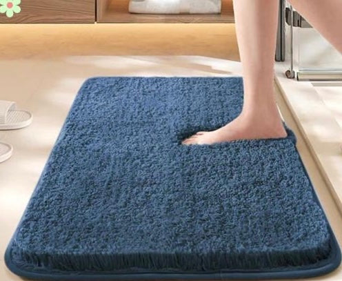 Blue Microfiber HOWNICE Anti Slip Doormat for Bedroom Bathroom Kitchen Living Room