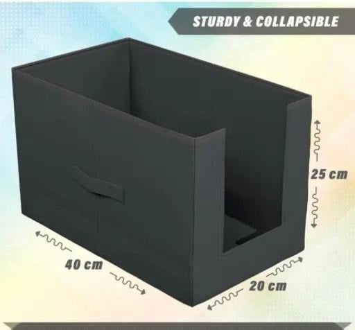 AV Black Foldable Shirt Storage Organizer Box – Set of 4 Pieces | Premium Fabric Wardrobe Organizer for Shirts, T-Shirts & Clothes | Space-Saving Closet Storage Solution