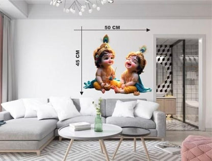 Beautiful Little Krishna Laughing Trendy Art For Home Decoration (Pack of 1)