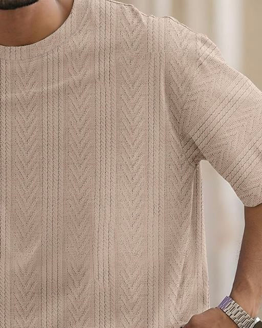 Force Men Solid Casual Brown T-Shirt